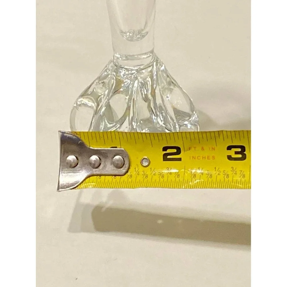 SWEDEN SEDA CLEAR ART GLASS‎ ROSE  8 1/2”VASE